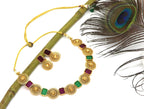 Joban Fashion Maroon & Green Pure Brass With Rajwadi Polish Necklace Set | Grocsy