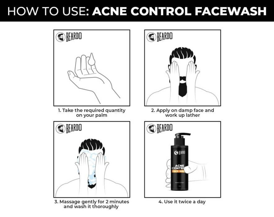 Beardo Acne Control Face Wash | Grocsy