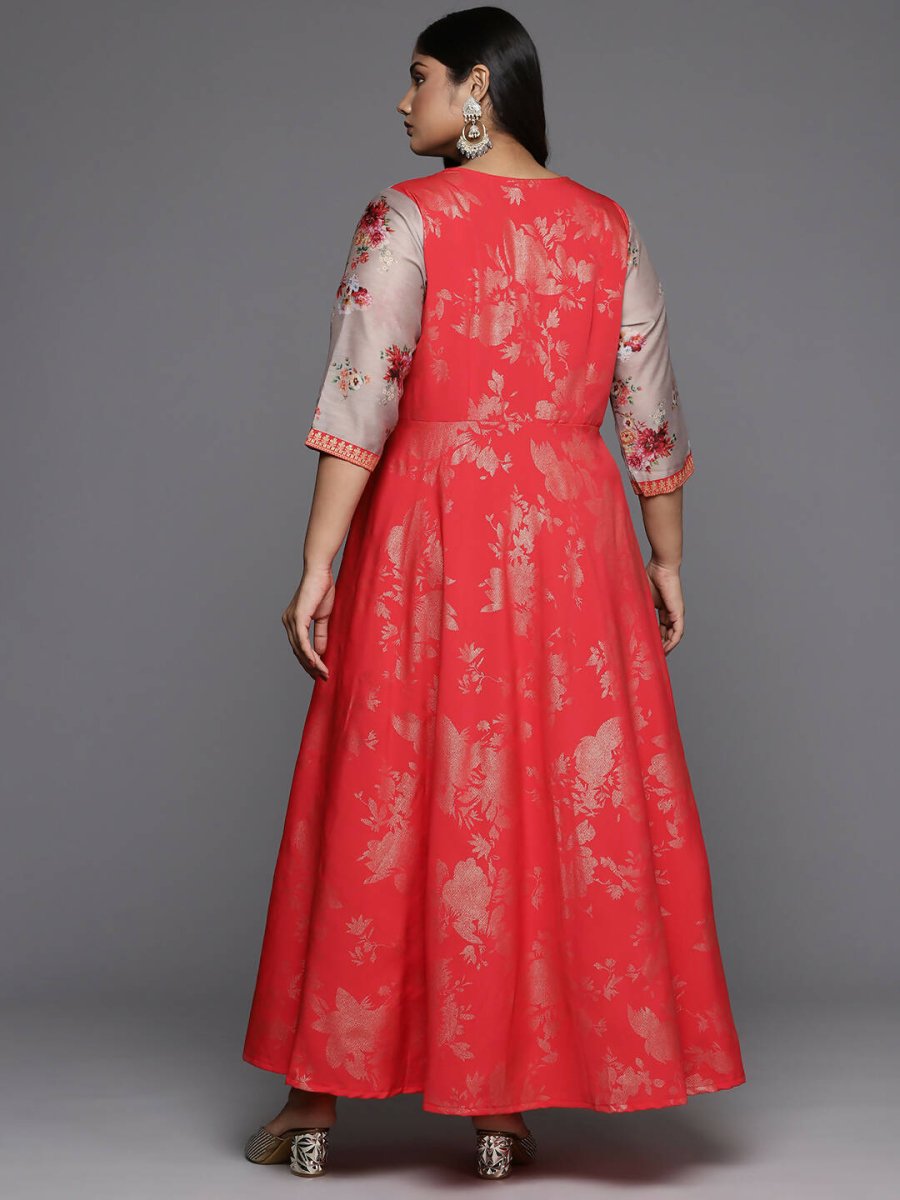 Ahalyaa Women's Traditional wear Ethnic Dress - Red | Grocsy
