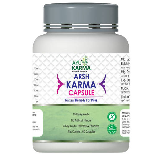 Ayukarma Ayurveda Arsh Karma Capsules | Grocsy