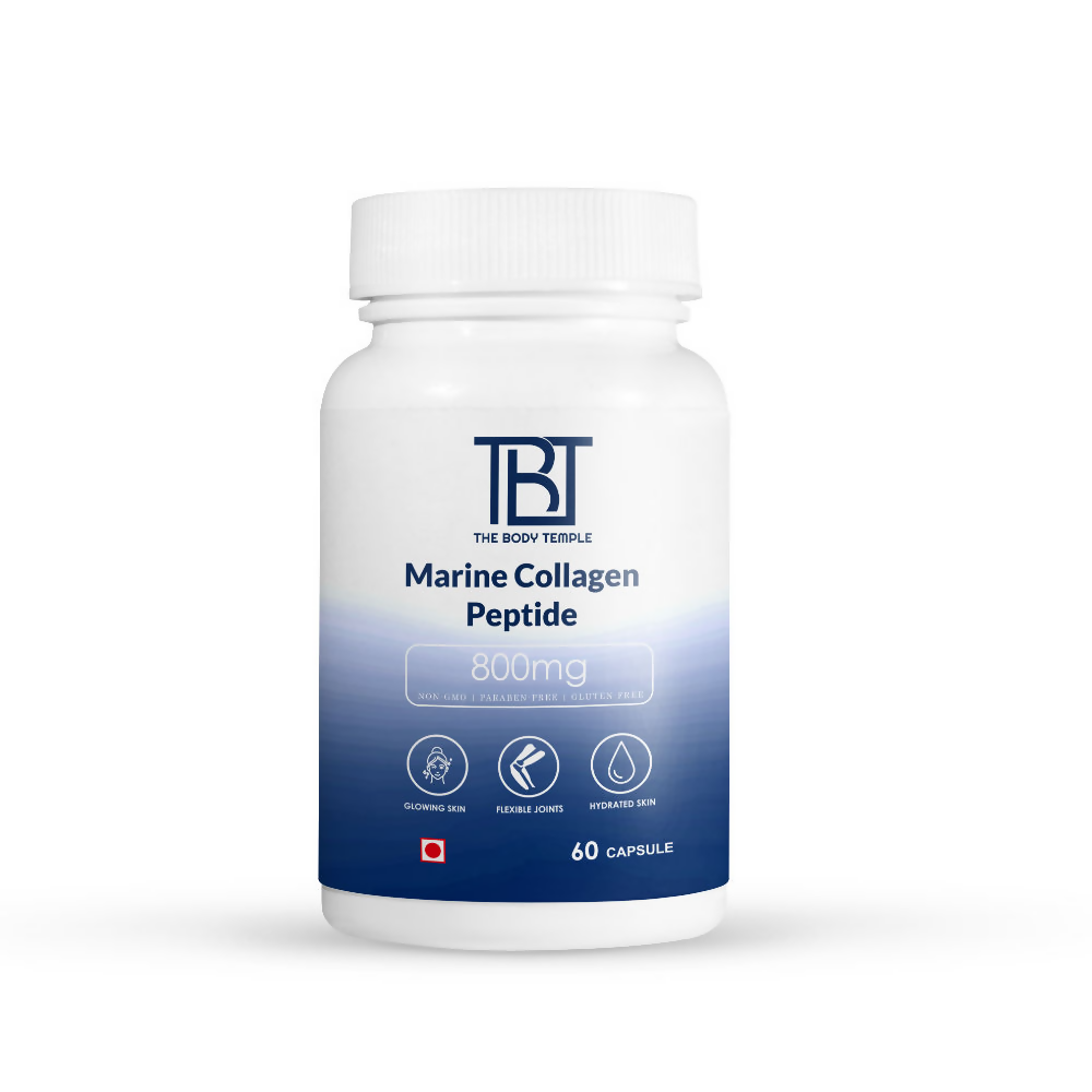 The Body Temple Marine Collagen Peptide 800mg for Healthy & Shiny Hair and Strong Nails | Grocsy