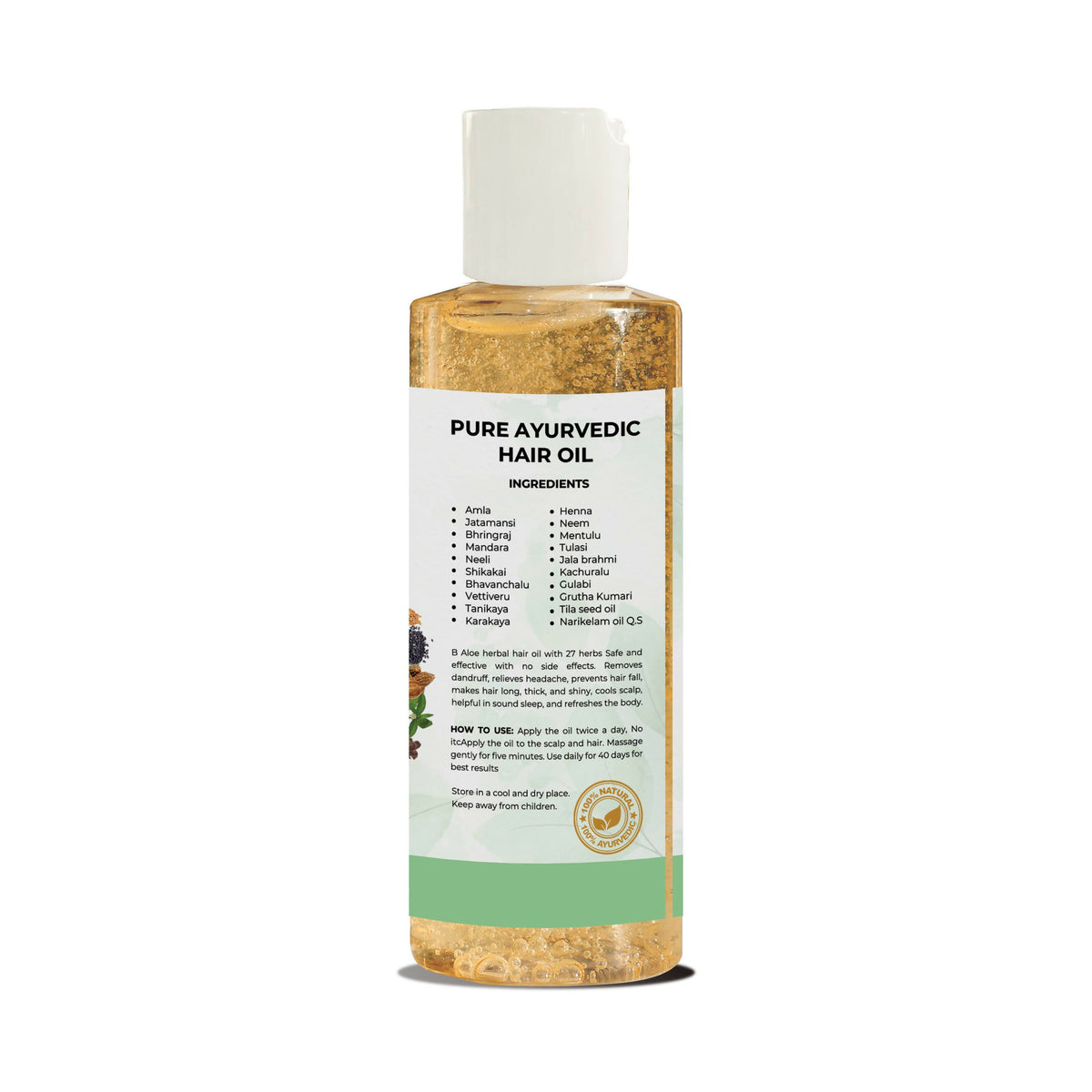 The Ayur House Aloe Vera Herbal Hair Oil 27 Herbs | Grocsy