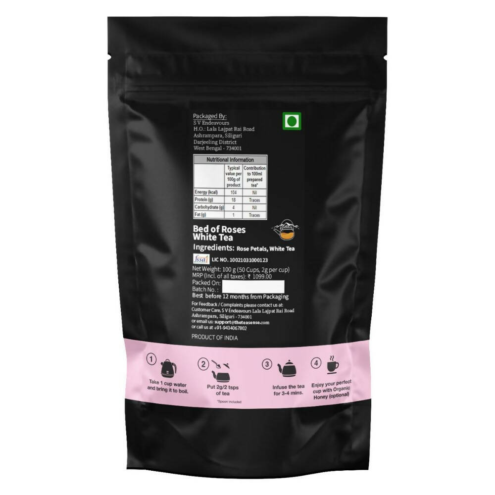Tea Sense Bed Of Roses White Tea | Grocsy