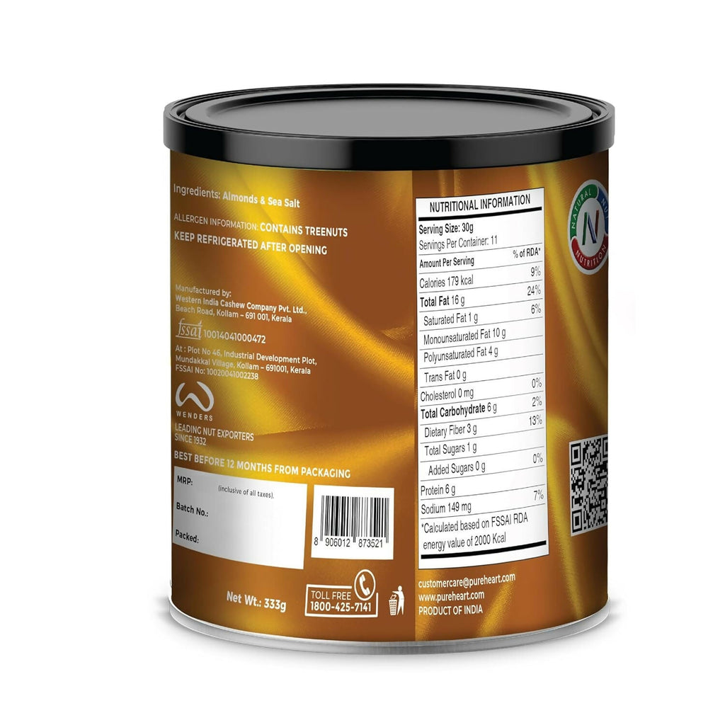 Pureheart Dry Roasted Nutreat Salted Almonds | Grocsy