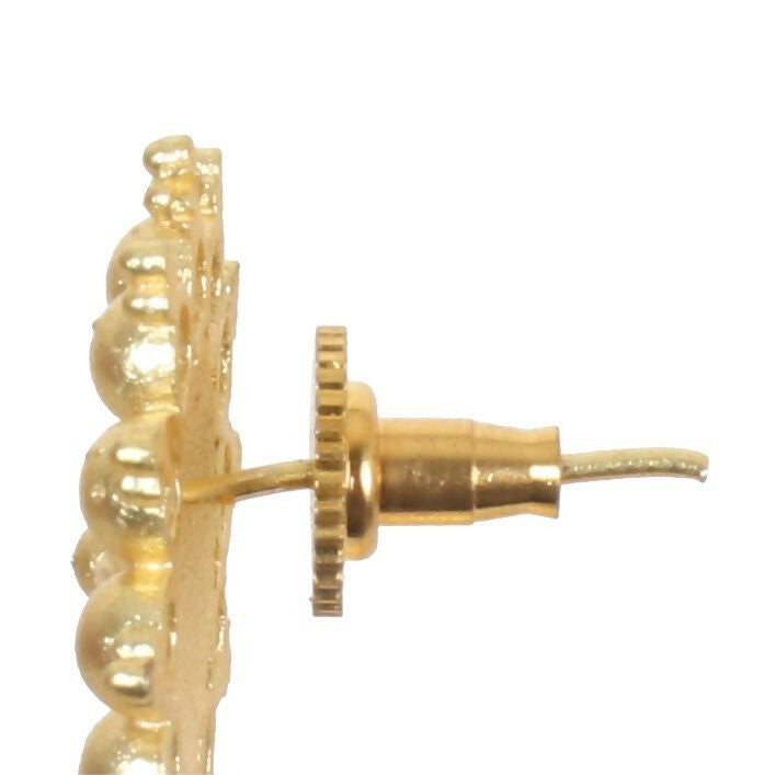 Joban Fashion Women Matte Gold Brass Jhumka | Grocsy
