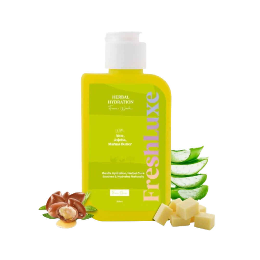 FreshLuxe Herbal Hydration Face Wash For Oil & Acne Control with Aloe Vera & Neem | Grocsy