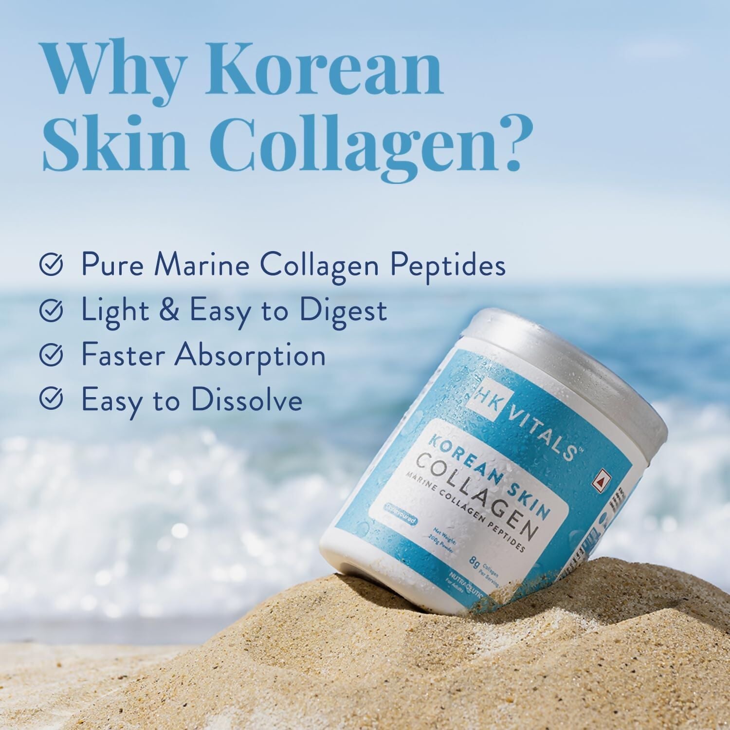 HK Vitals Korean Skin Marine Collagen Powder | Grocsy