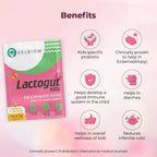 Velbiom Lactogut Kidz Probiotics Powder Sachets - Orange Flavor | Grocsy