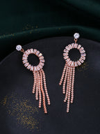 NVR Women Gold Toned Contemporary Drop Earrings | Grocsy
