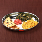 Sumeet Stainless Steel Dinner Plates | Grocsy