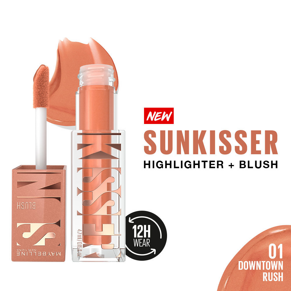 Maybelline New York Sunkisser Highlighter + Blush - Downtown Rush | Grocsy
