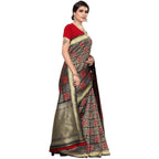Vamika Banarasi Jaquard Black Weaving Saree (Banarasi 20) | Grocsy