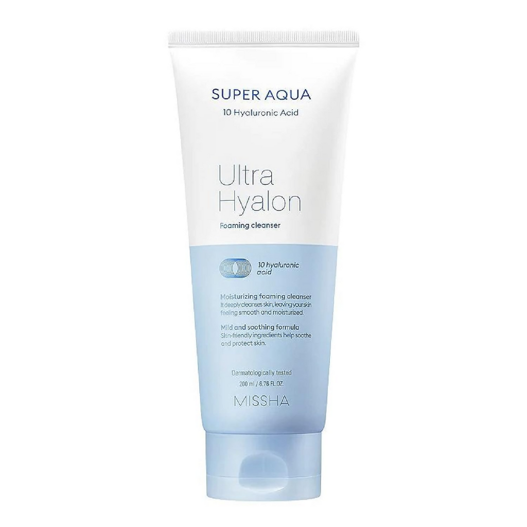 Missha Super Aqua Ultra Hyalron Foaming Cleanser | Grocsy