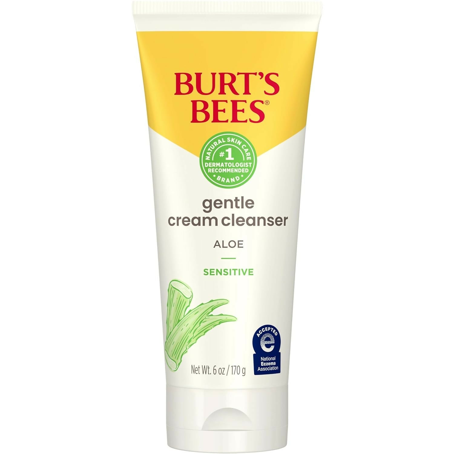 Burt's Bees Gentle Cream Cleanser with Aloe for Sensitive Skin | Grocsy