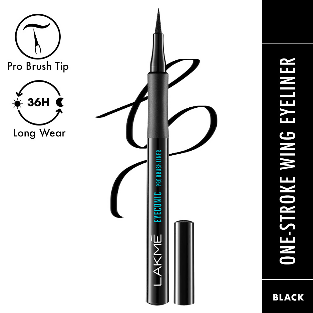 Lakme Eyeconic Pro Brush Liner Black | Grocsy