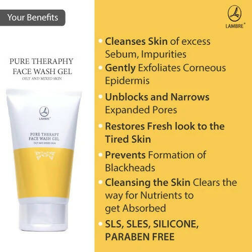 Lambre Pure Therapy Face Wash Gel For Oily Skin | Grocsy