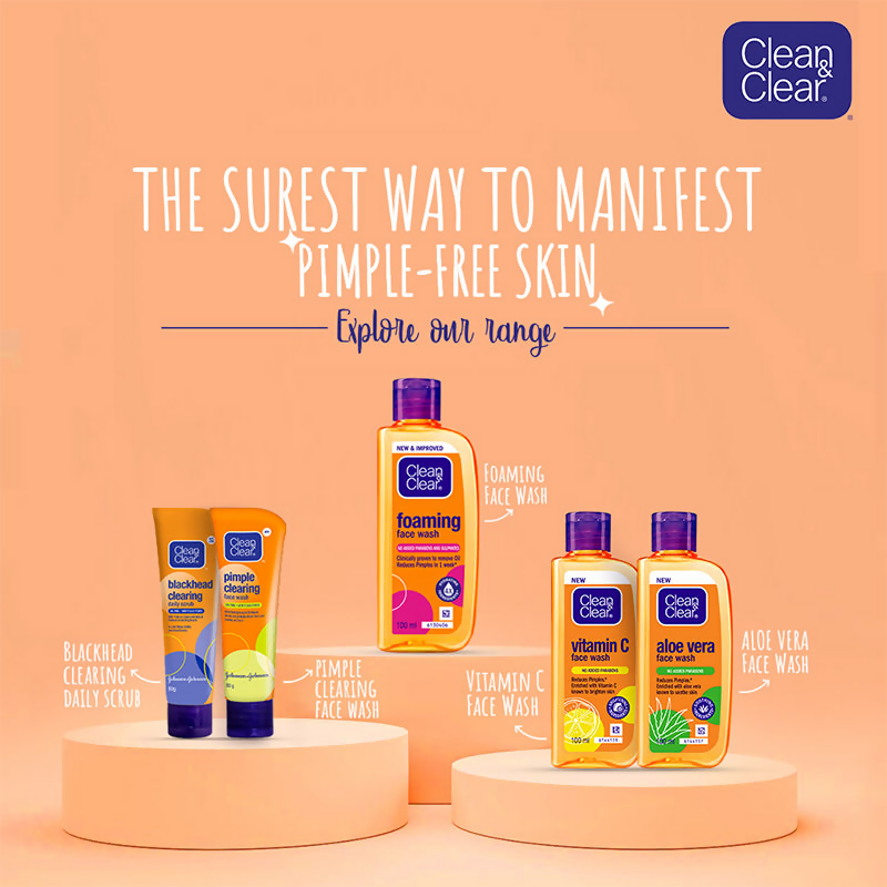 Clean & Clear Vitamin C Face Wash - Gentle Brightening & Hydrating Cleanser Reduces | Grocsy