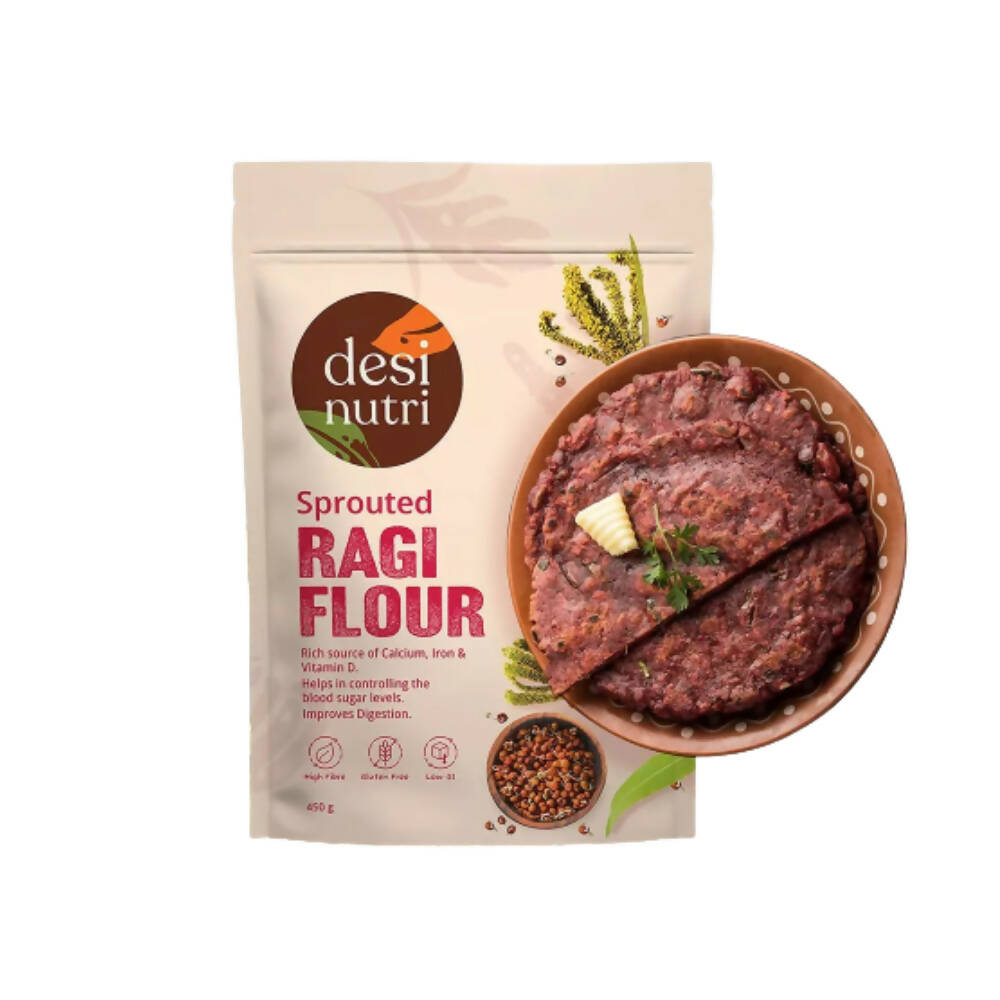 Desi Nutri Sprouted Ragi Flour | Grocsy