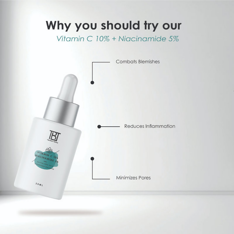 The Body Temple Vitamin C 10% + Niacinamide 5% Face Serum | Grocsy