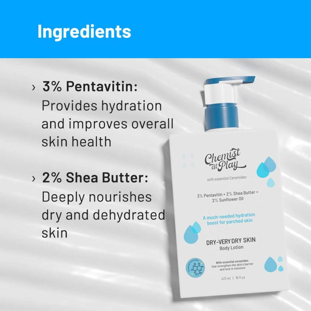 Chemist At Play Dry-Very Dry Skin Body Lotion For Deep Hydration, Skin Repairing and Nourishment | Grocsy
