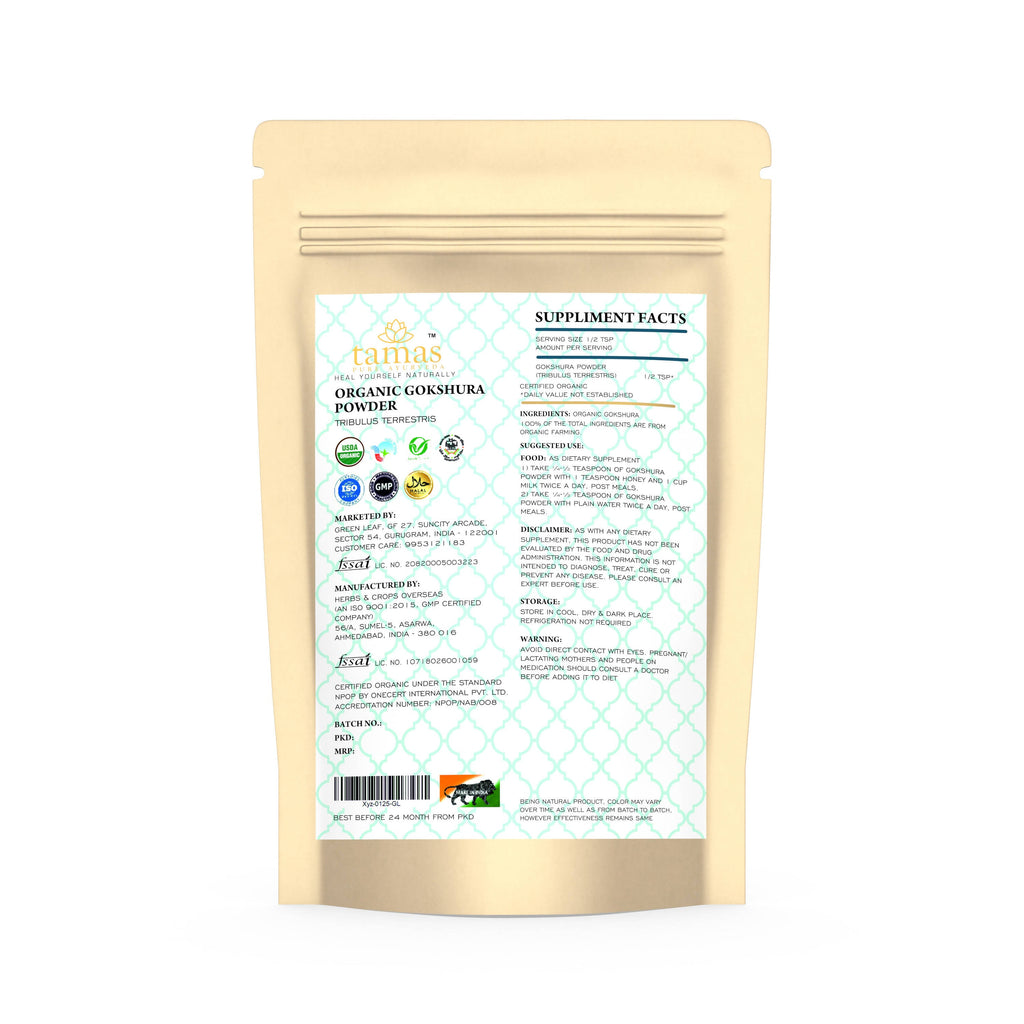 Tamas Pure Ayurveda Superfood Organic Gokshura Powder | Grocsy