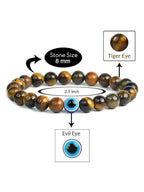 NVR Natural Round Tiger Eye Bracelet