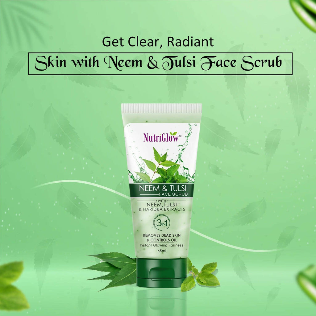 NutriGlow Neem & Tulsi Face Scrub | Grocsy