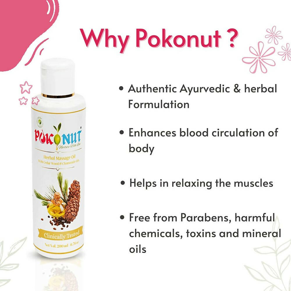 Pokonut Herbal Body Massage Oil | Grocsy