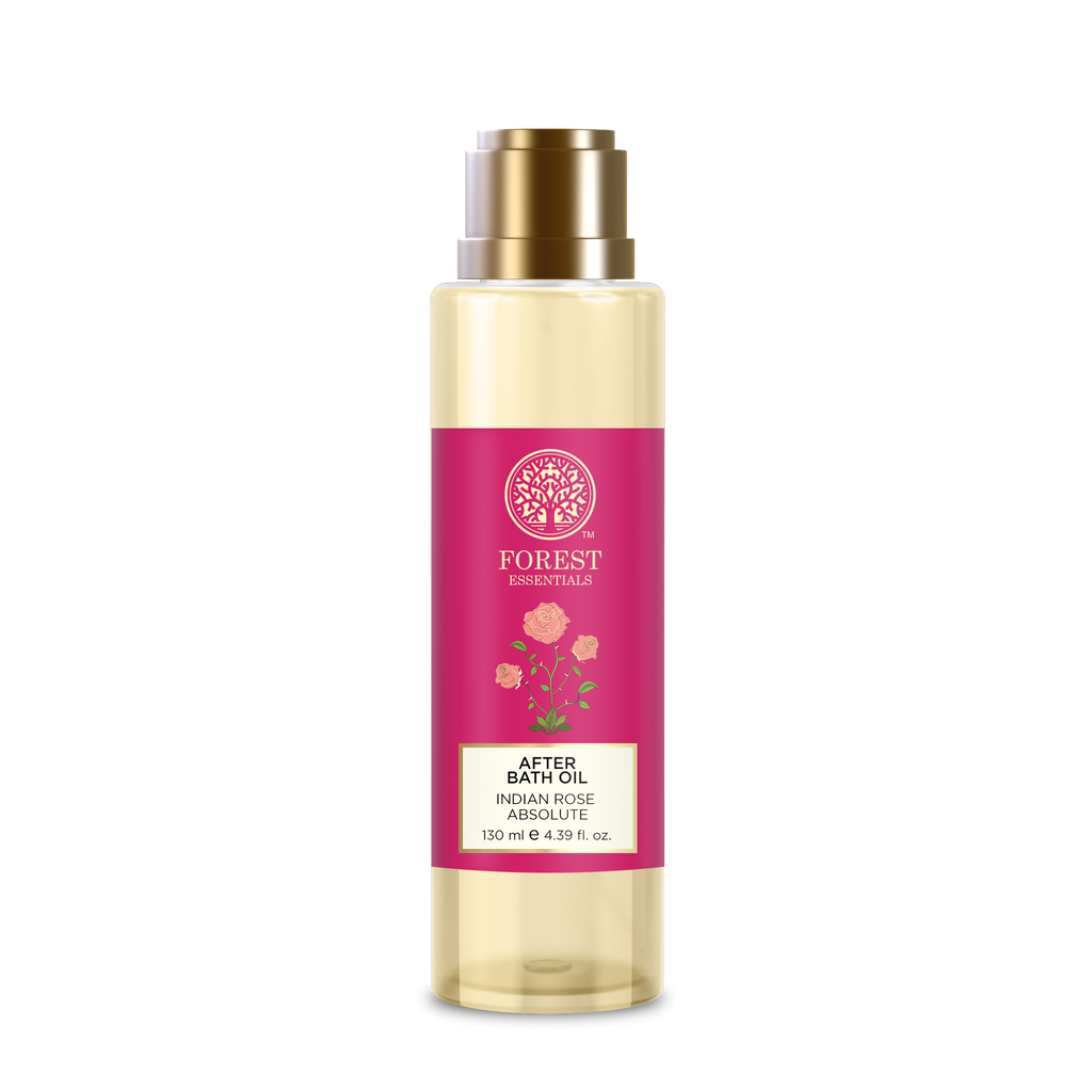 Forest Essentials After Bath Oil Indian Rose Absolute - Nourishing After Shower Body Oil | Grocsy