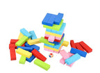 Skoodle Quest Stackrr Color Crash Tumbling Tower Game with 54 Precision Wooden Blocks of Premium Beachwood for Adults and Kids | Grocsy