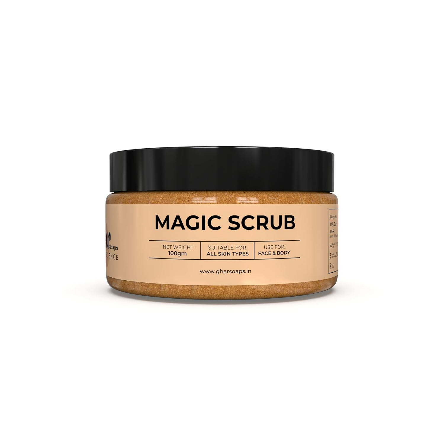 Ghar Soaps Magic Scrub Sandalwood and Saffron Suitaible For all Skin | Grocsy