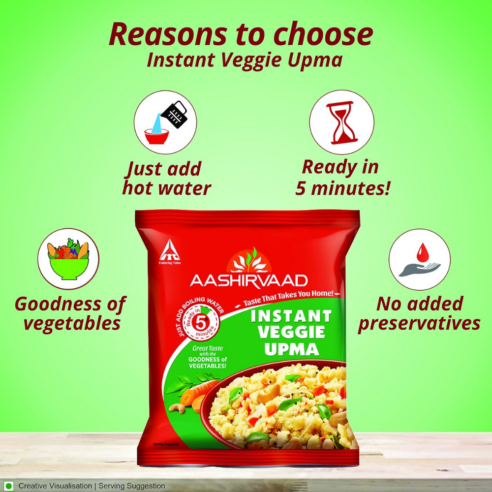 Aashirvaad Instant Veggie Upma | Grocsy