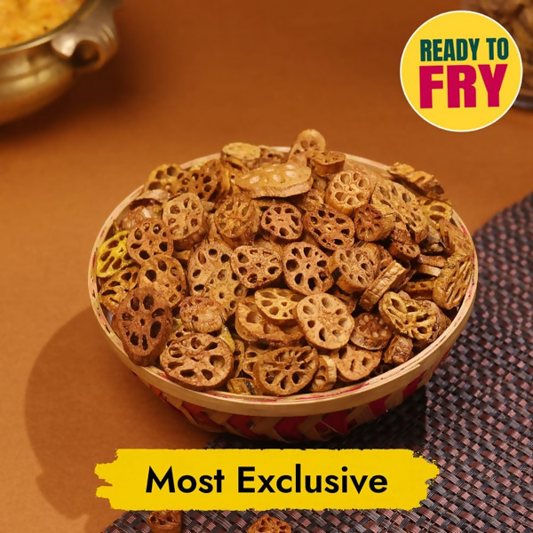 Sweet Karam Coffee Lotus Stem Crisps (Thamarai Thandu Vathal) | Grocsy