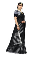 Vamika Black Cotton Silk Weaving Saree (Twitter Black) | Grocsy