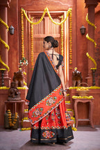 AI Fashion Red Art Silk Designer Navratri Lehenga Choli Collection | Grocsy