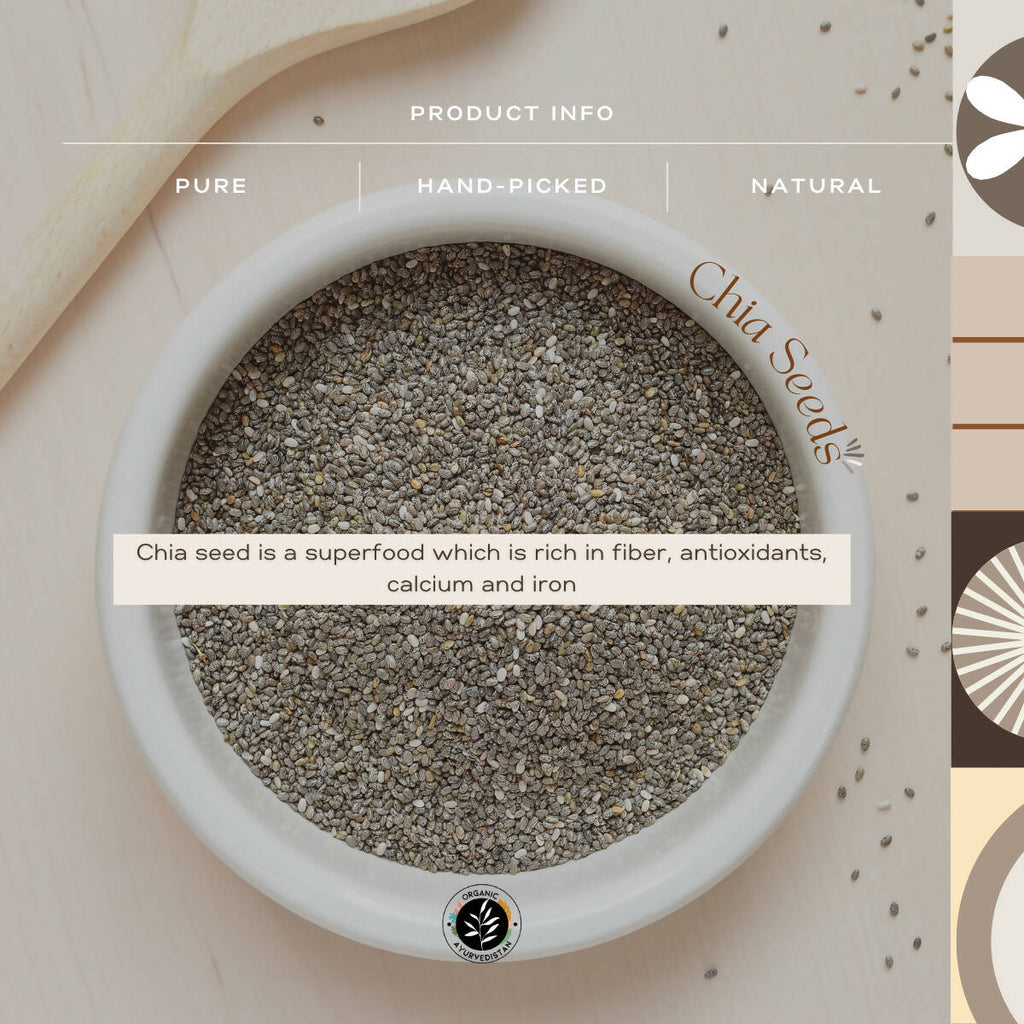 Organic AyurveGrocsyn Chia Seeds | Grocsy