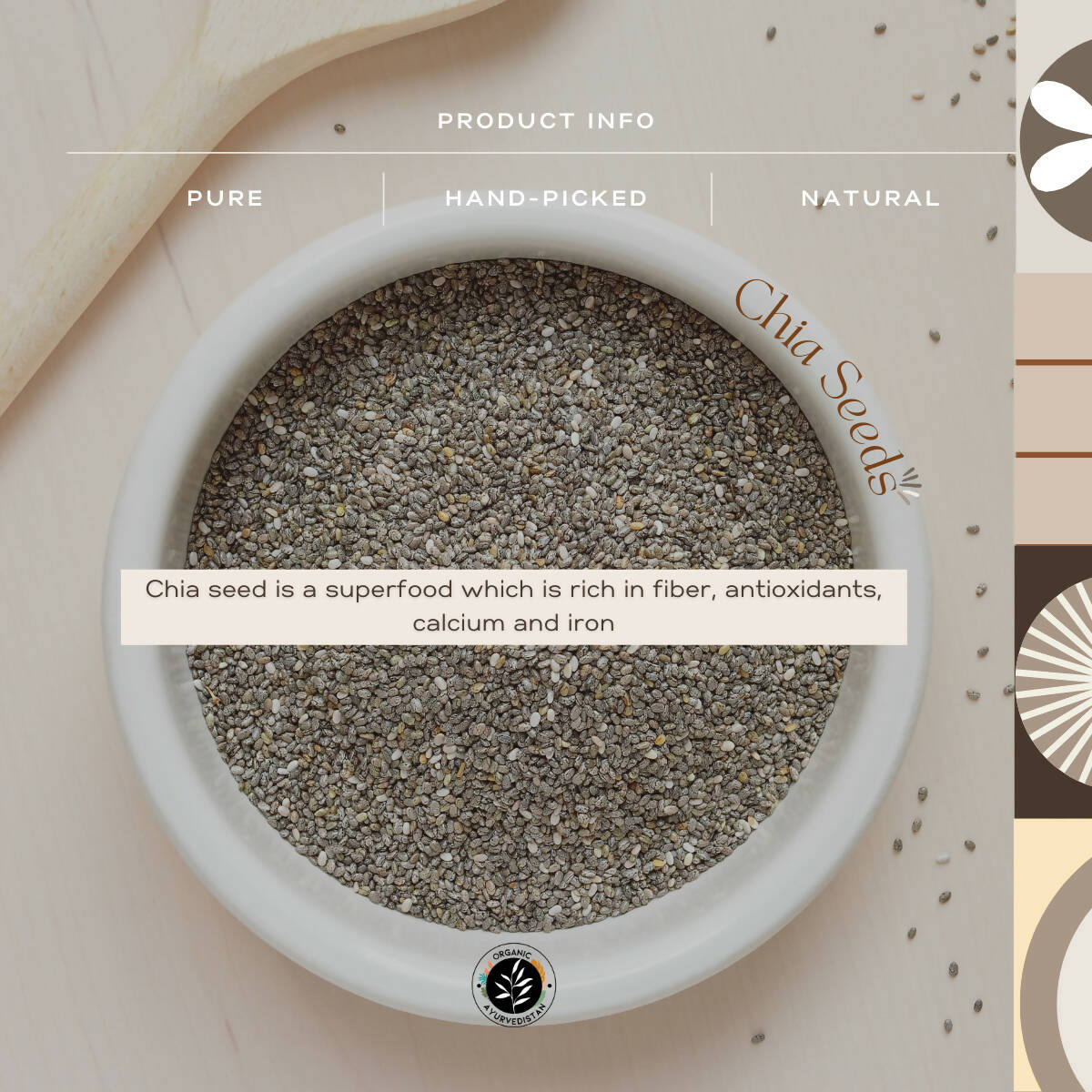 Organic AyurveGrocsyn Chia Seeds | Grocsy