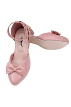 Tiny Bugs Girls Bow Embellished Ballerinas - Peach | Grocsy