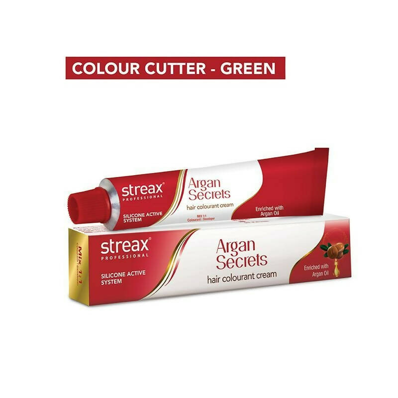 Streax Professional Argan Secrets Hair Colourant Cream - Green | Grocsy