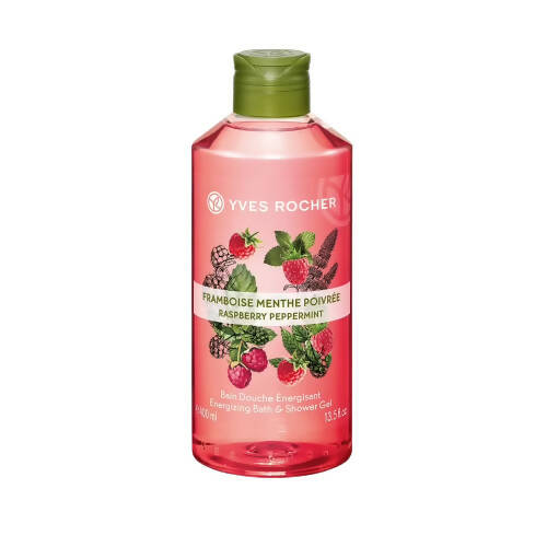 Yves Rocher Energizing Bath & Shower Gel - Raspberry Peppermint | Grocsy