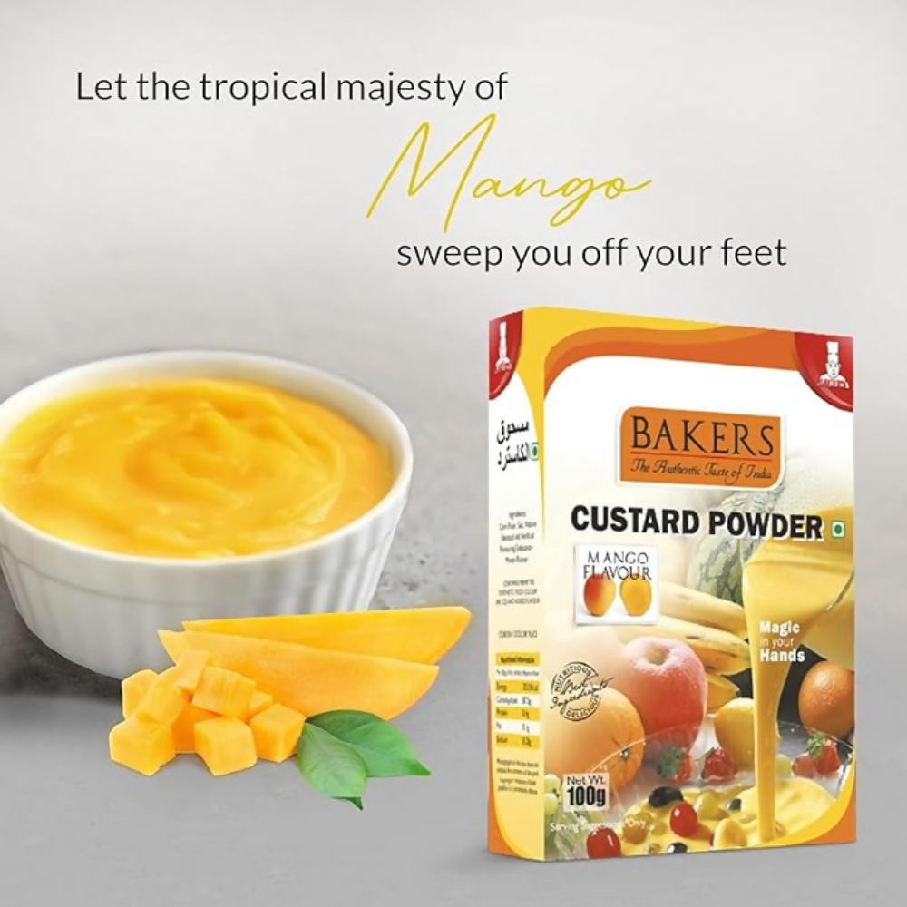 BAKERS Custard Powder - Mango | Grocsy