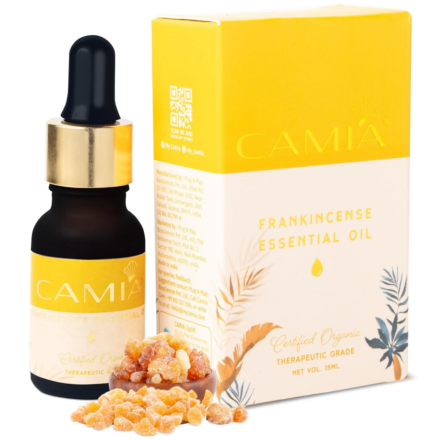 Camia Organic Frankincense Essential Oil | Grocsy