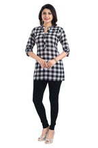 Snehal Creations Rayon Black White Checks Short All Over Print | Grocsy