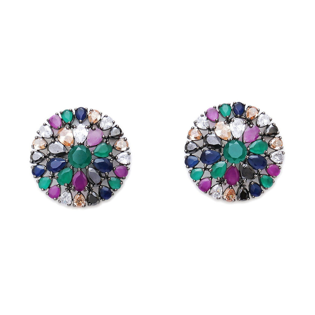 Multi Oversized Studs- Ruby Raang | Grocsy