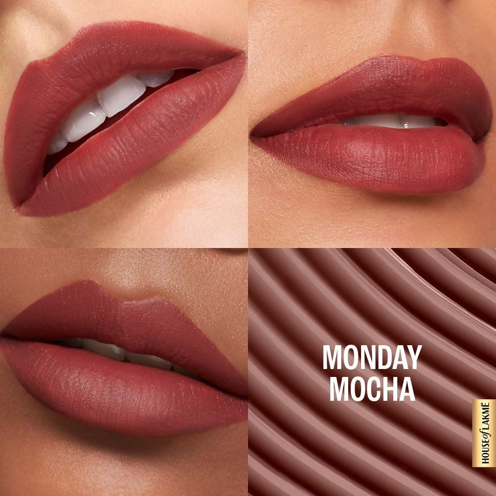 Lakme 9to5 Hya Matte Liquid Lipstick + Hyaluronic Acid - Monday Mocha | Grocsy