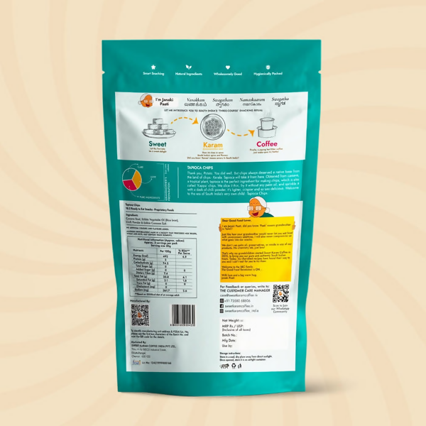 Sweet Karam Coffee Kerala Tapioca (Kappa) Chips | Grocsy