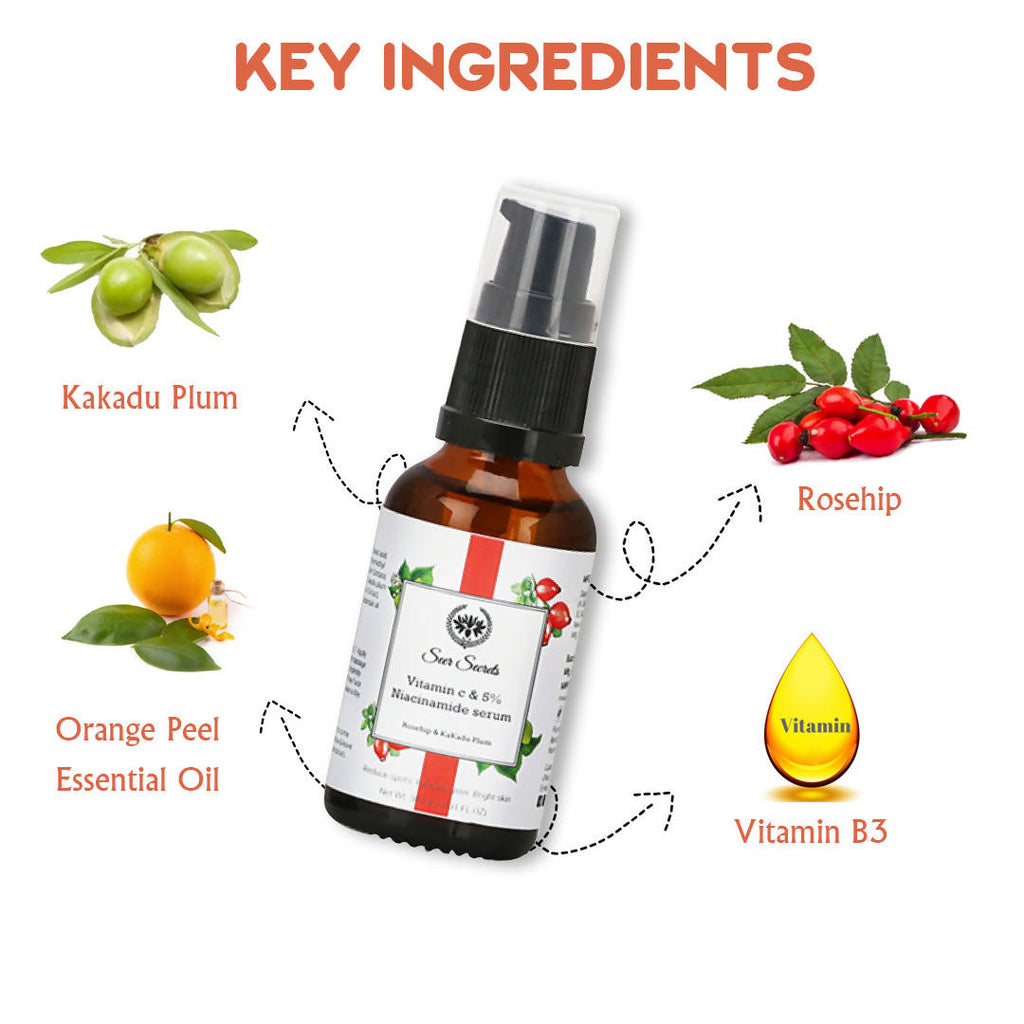 Seer Secrets Vitamin C & 5% Niacinamide Serum | Grocsy