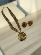 Inhanns All-Day Statement Beaded Necklace Set - Gold | Grocsy