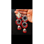 MS Fashion India Muskan Fancy Oxidized Mirror Jhumki Earrings | Grocsy