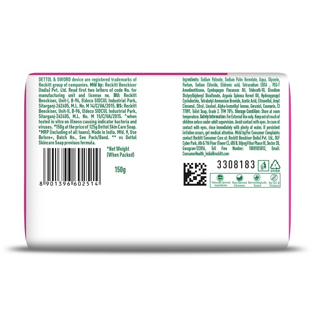 Dettol Skincare Moisturizing Beauty Bathing Soap Bar With Argan Oil | Grocsy